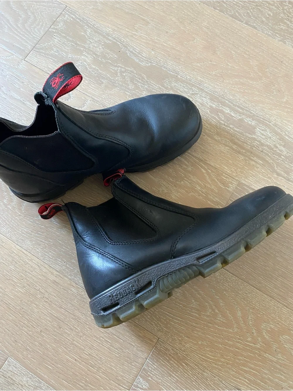 Redback Bobcat black leather ankle Chelsea boots men us size 9.5 us 8.5
